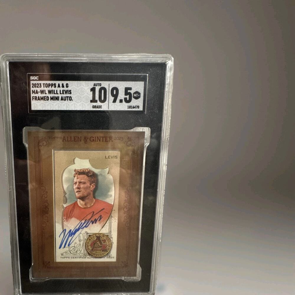 Topps Allen & Ginter 2023 Will Levis Framed Mini On Card Auto Graded SGC 10/9.5